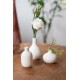 Set de 3 petits vases perlés, blanc crème (Räder)
