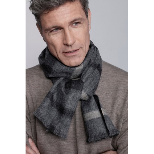 London scarf wool of baby alpaca dark grey (Elvang Denmark)
