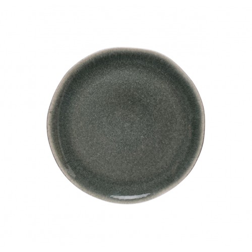 Stoneware round plate Maguelone Storm grey S (Jars céramistes)