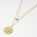 Collier double Cupidon amazonite (Viadoli)