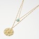 Collier double Cupidon amazonite (Viadoli)