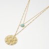 Collier double Cupidon amazonite (Viadoli)