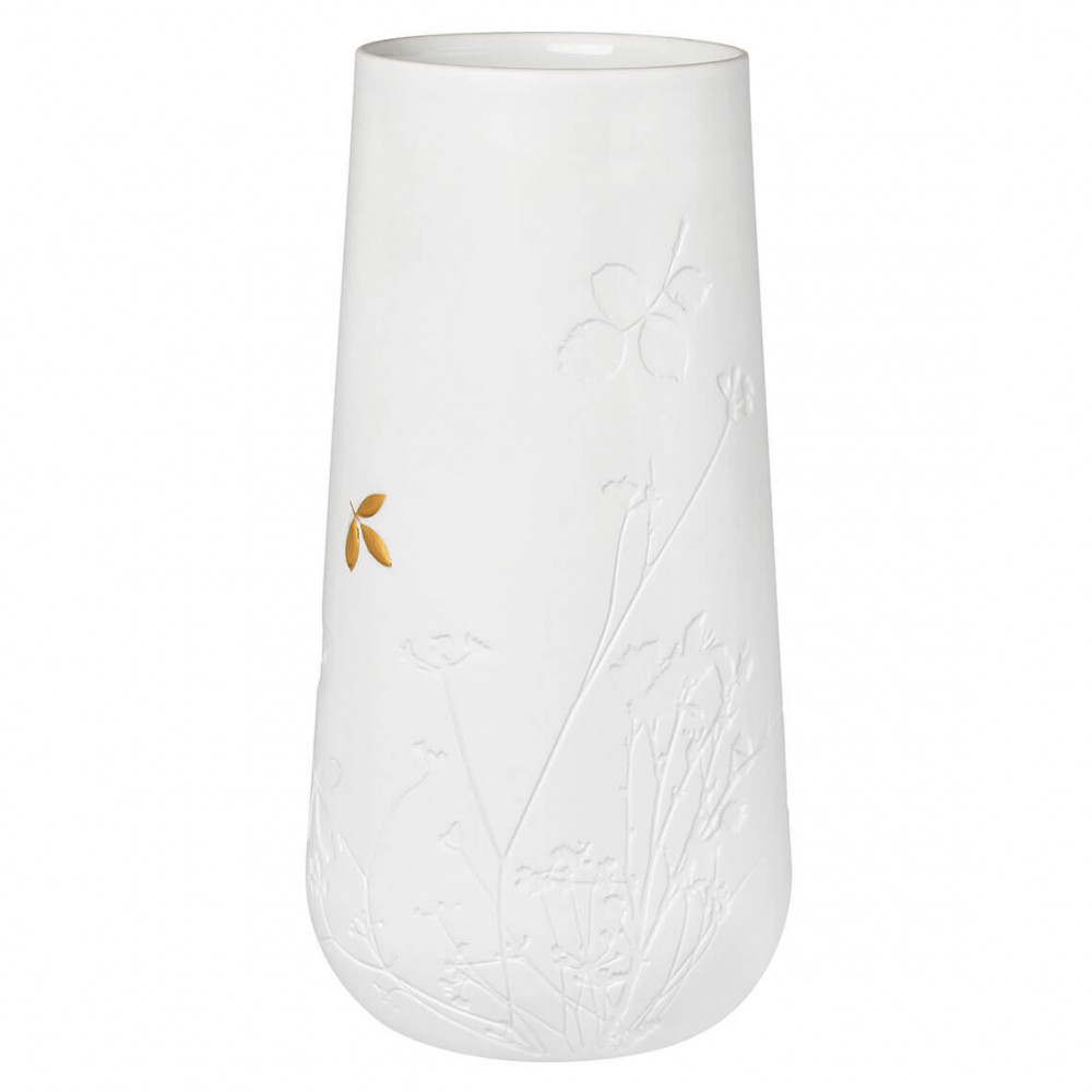 vase en porcelaine blanche avec un décor doré Räder